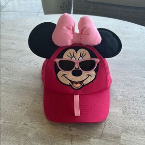 Pink Minnie Mouse Cap with Bow pls note mail rain on front